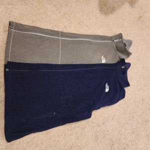 (2) Men's XXL The North Face full zip fleeces.